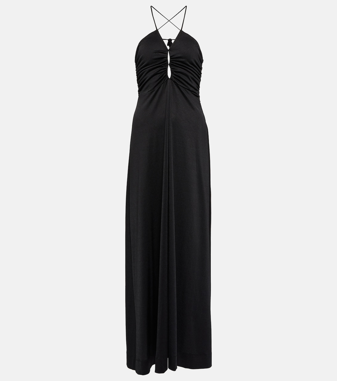 Vestido largo de jersey de crepé | Ganni