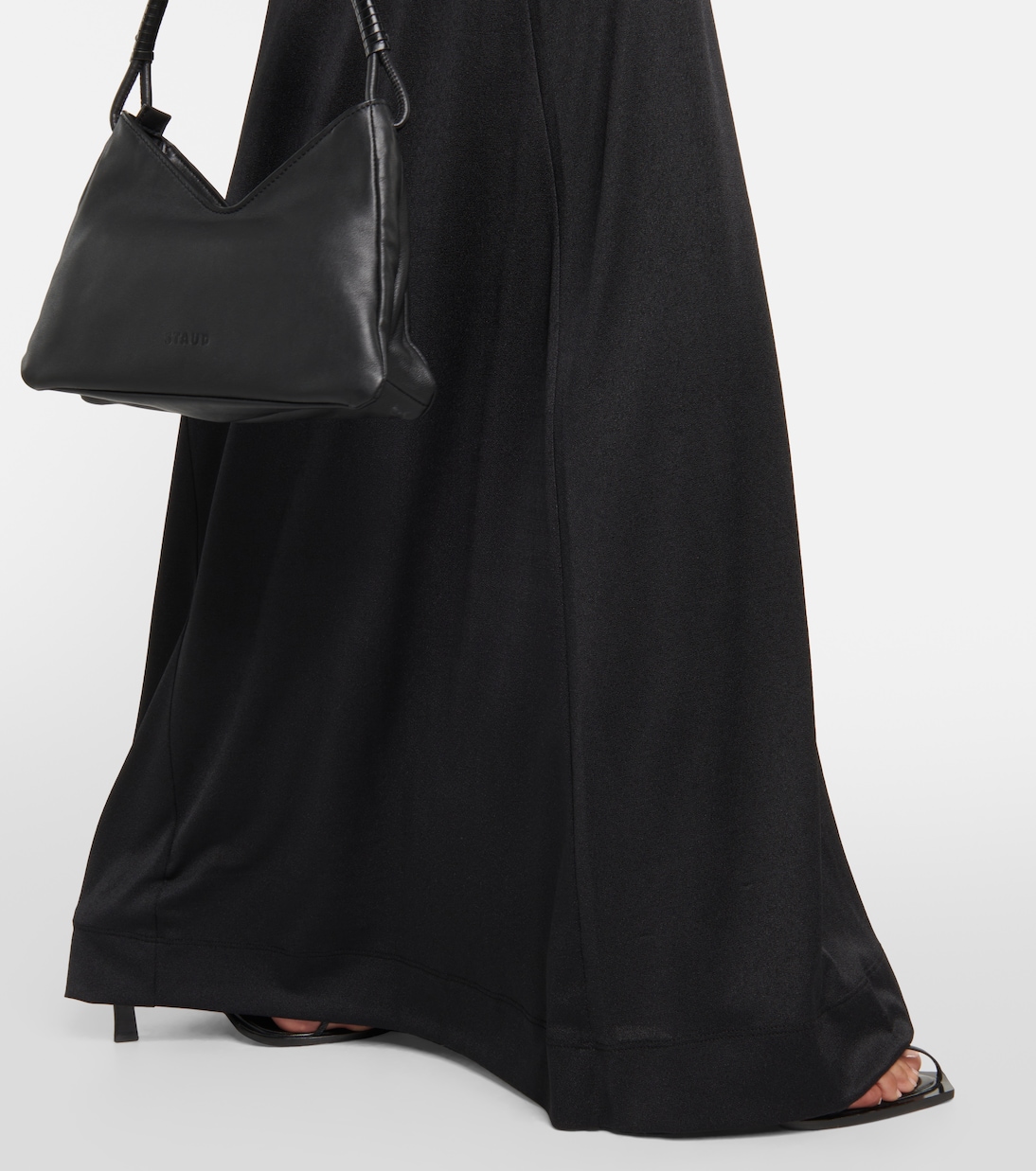 Vestido largo de jersey de crepé | Ganni