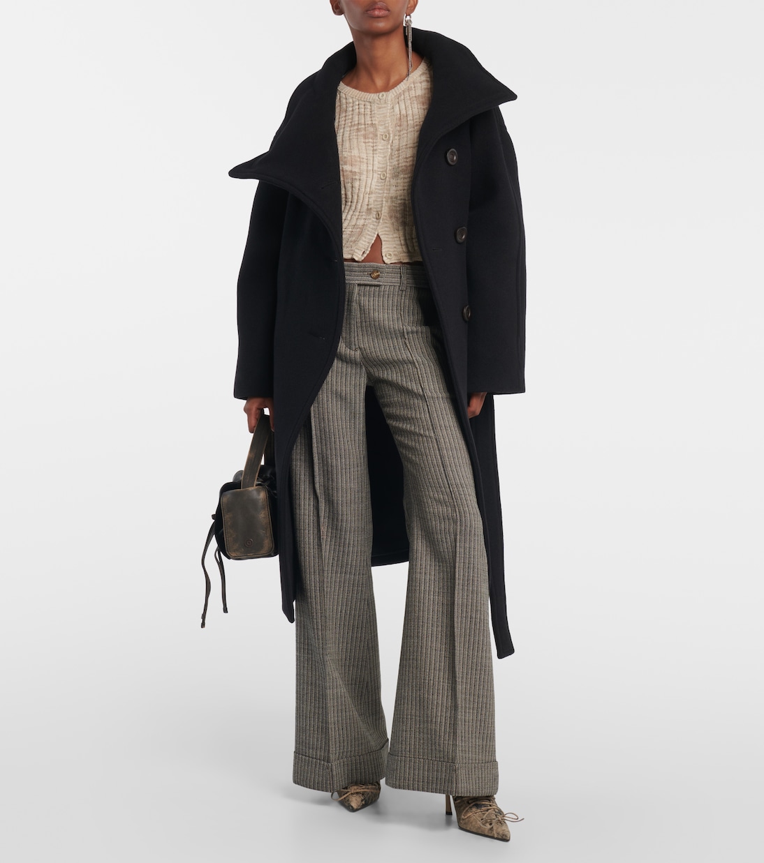Double-breasted wool-blend coat | Acne Studios