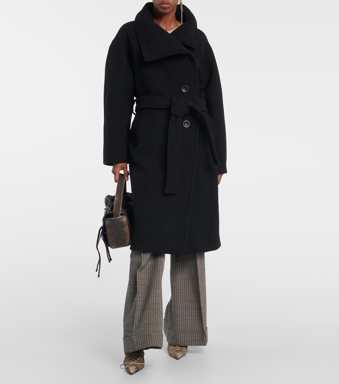 Double-breasted wool-blend coat | Acne Studios