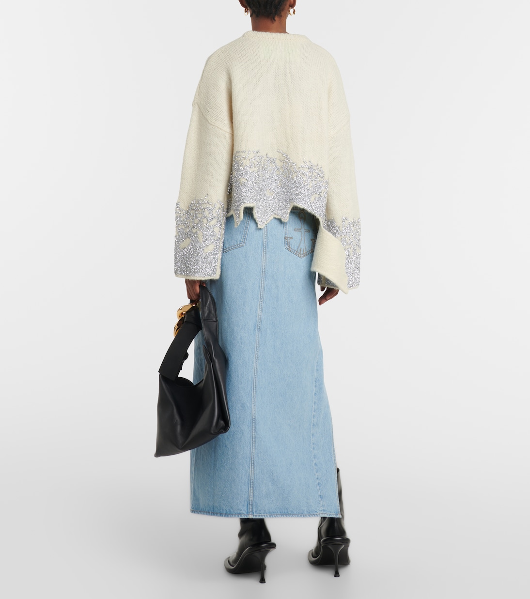 x Michael Clark embellished wool-blend sweater | JW Anderson