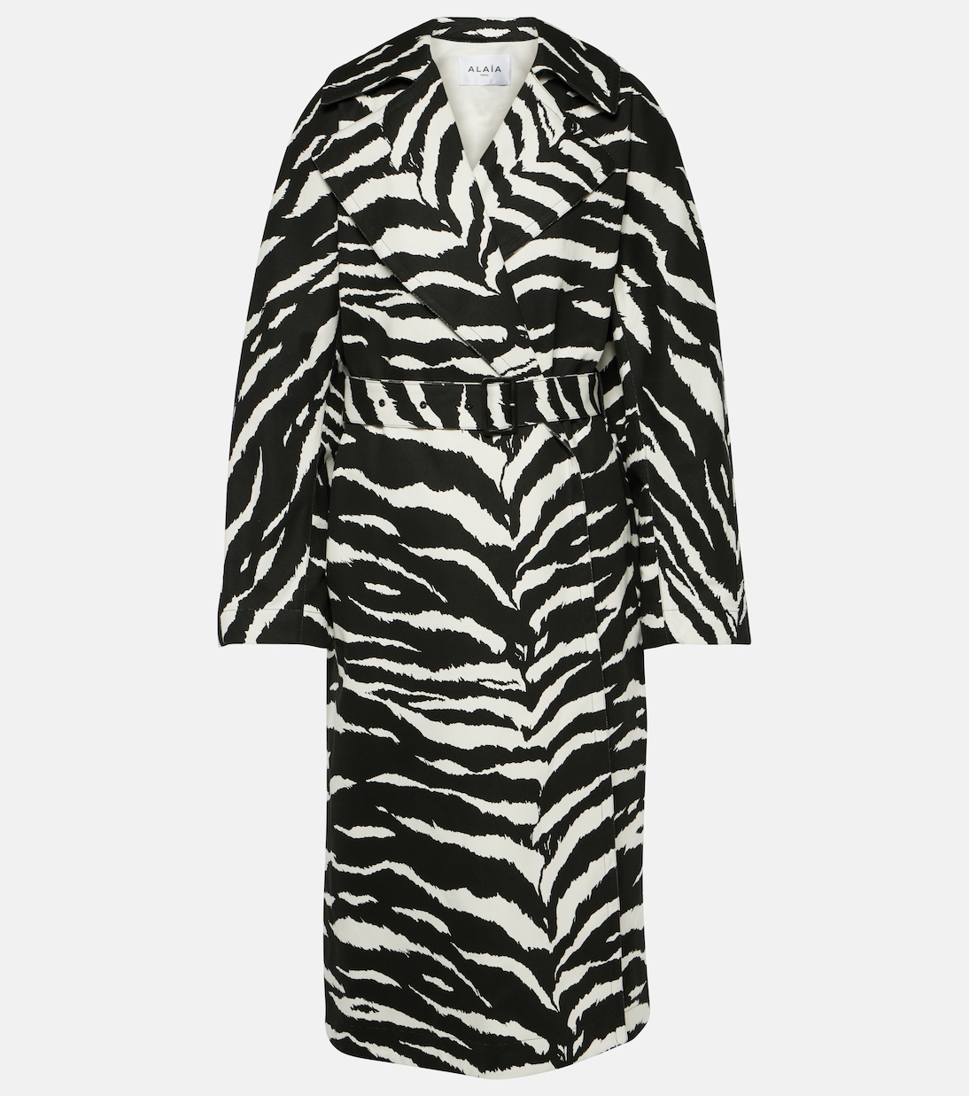 Manteau en jean à motif zébré | Alaïa