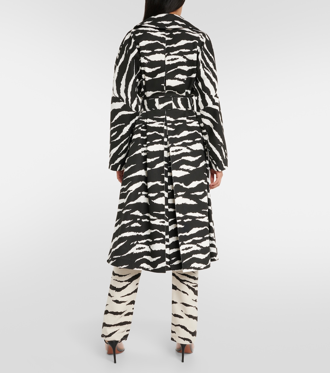 Manteau en jean à motif zébré | Alaïa