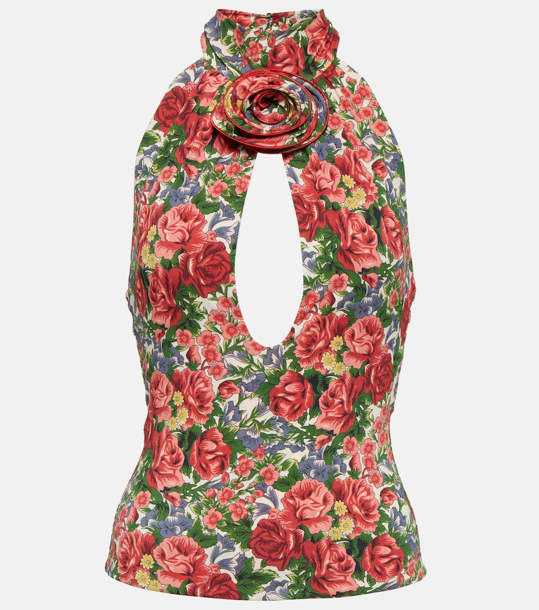 Top floral con cuello halter | Magda Butrym