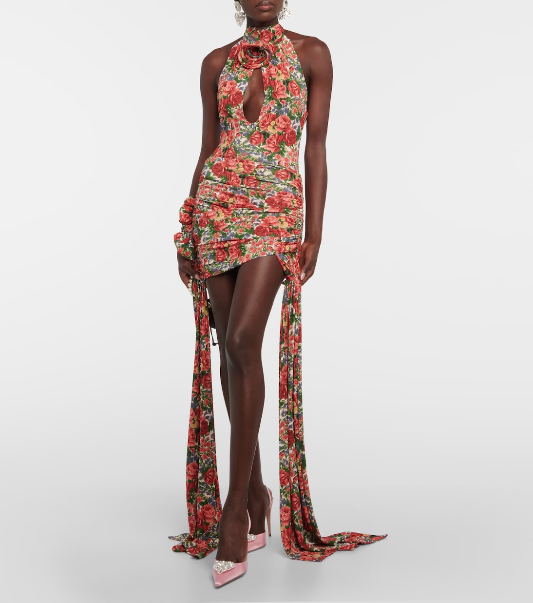 Top floral con cuello halter | Magda Butrym