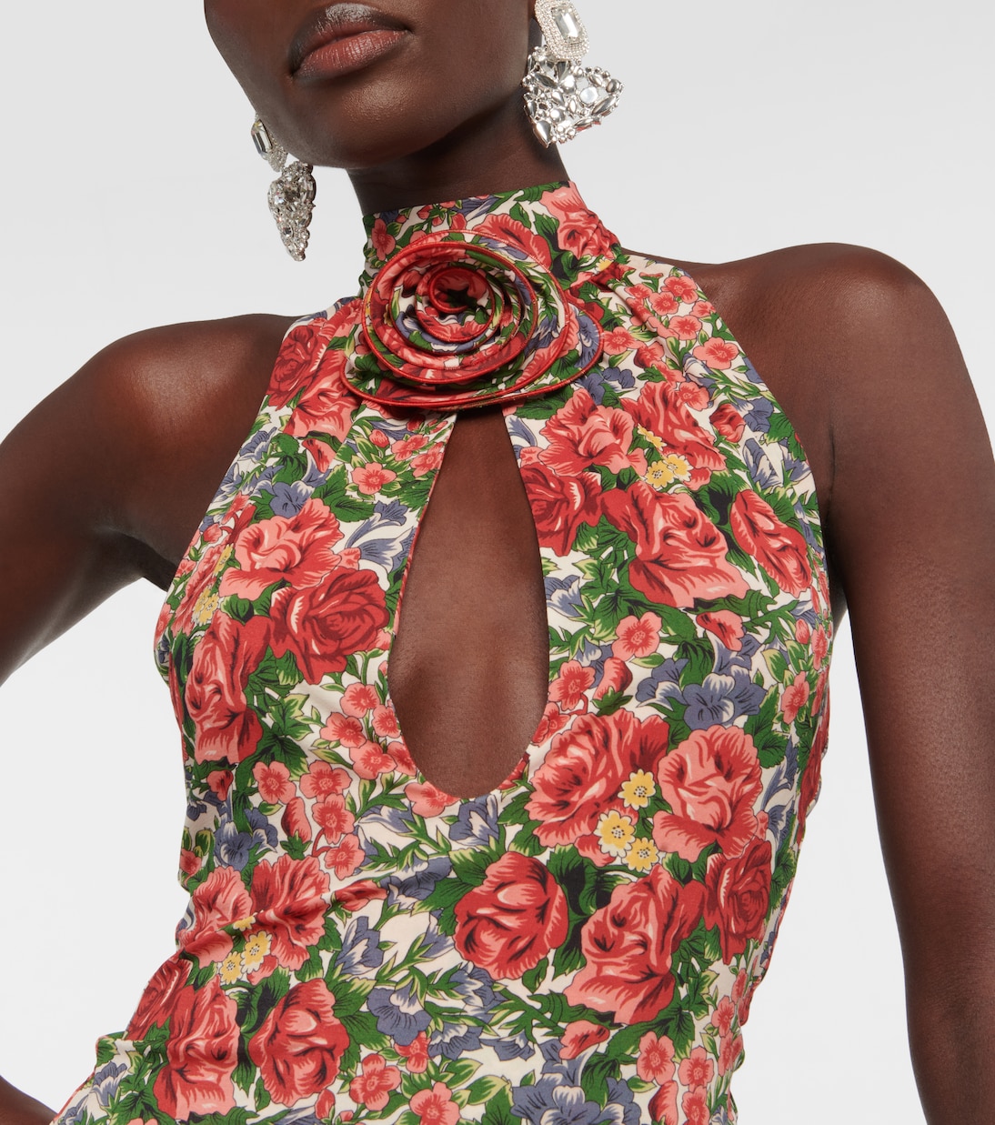 Top floral con cuello halter | Magda Butrym