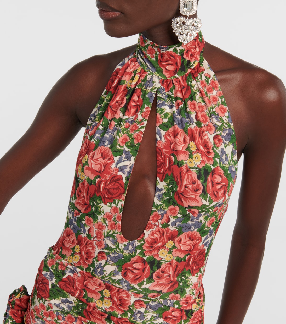 Top floral con cuello halter | Magda Butrym