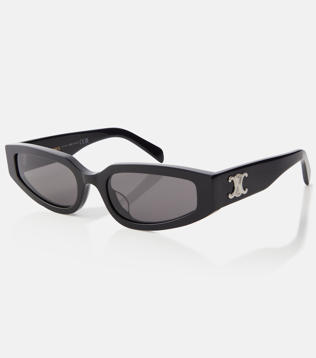 Triomphe rectangular sunglasses in black Celine Eyewear Mytheresa