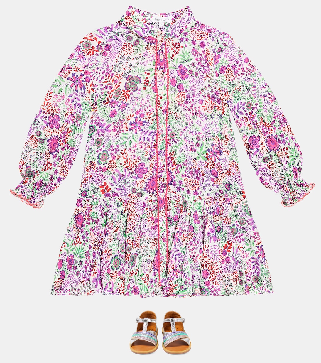 Abito Tesorino con stampa floreale | Poupette St Barth Kids