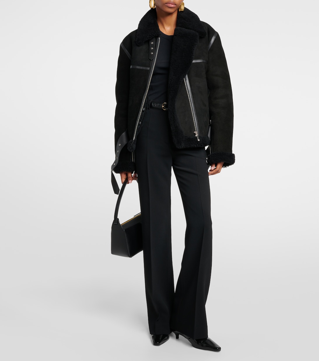 Shearling and suede jacket  | Toteme