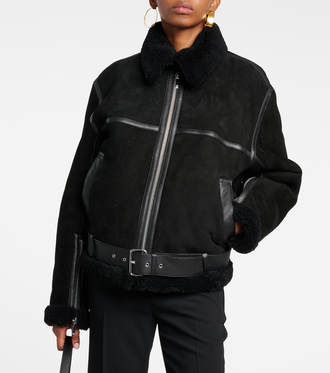 Shearling and suede jacket  | Toteme