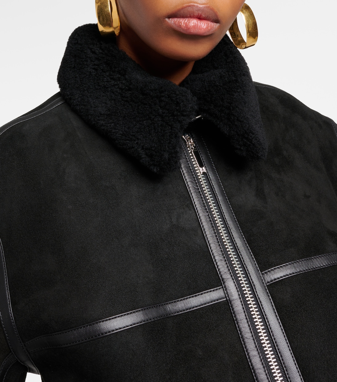 Shearling and suede jacket  | Toteme