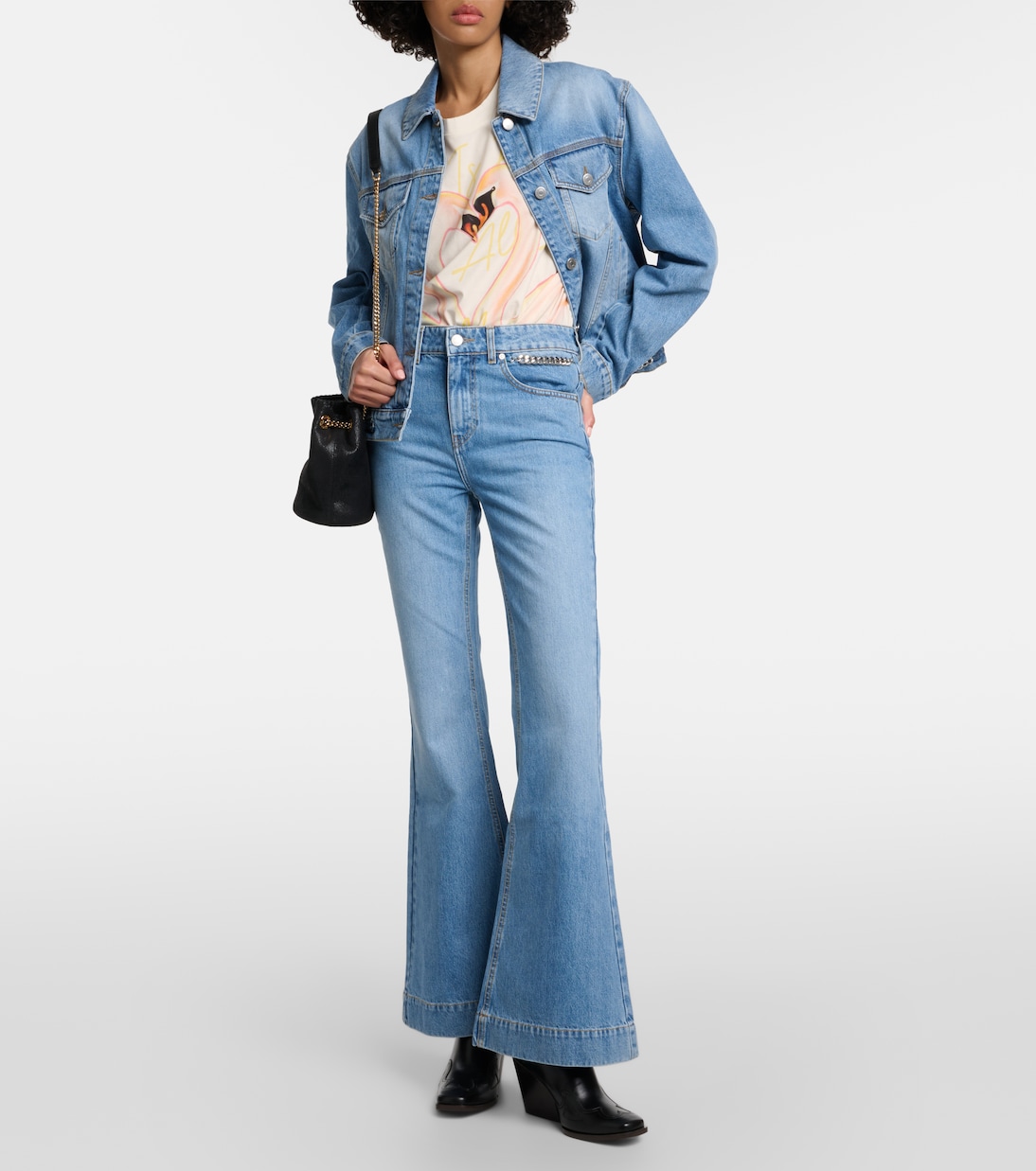 Jean flare à taille haute | Stella McCartney