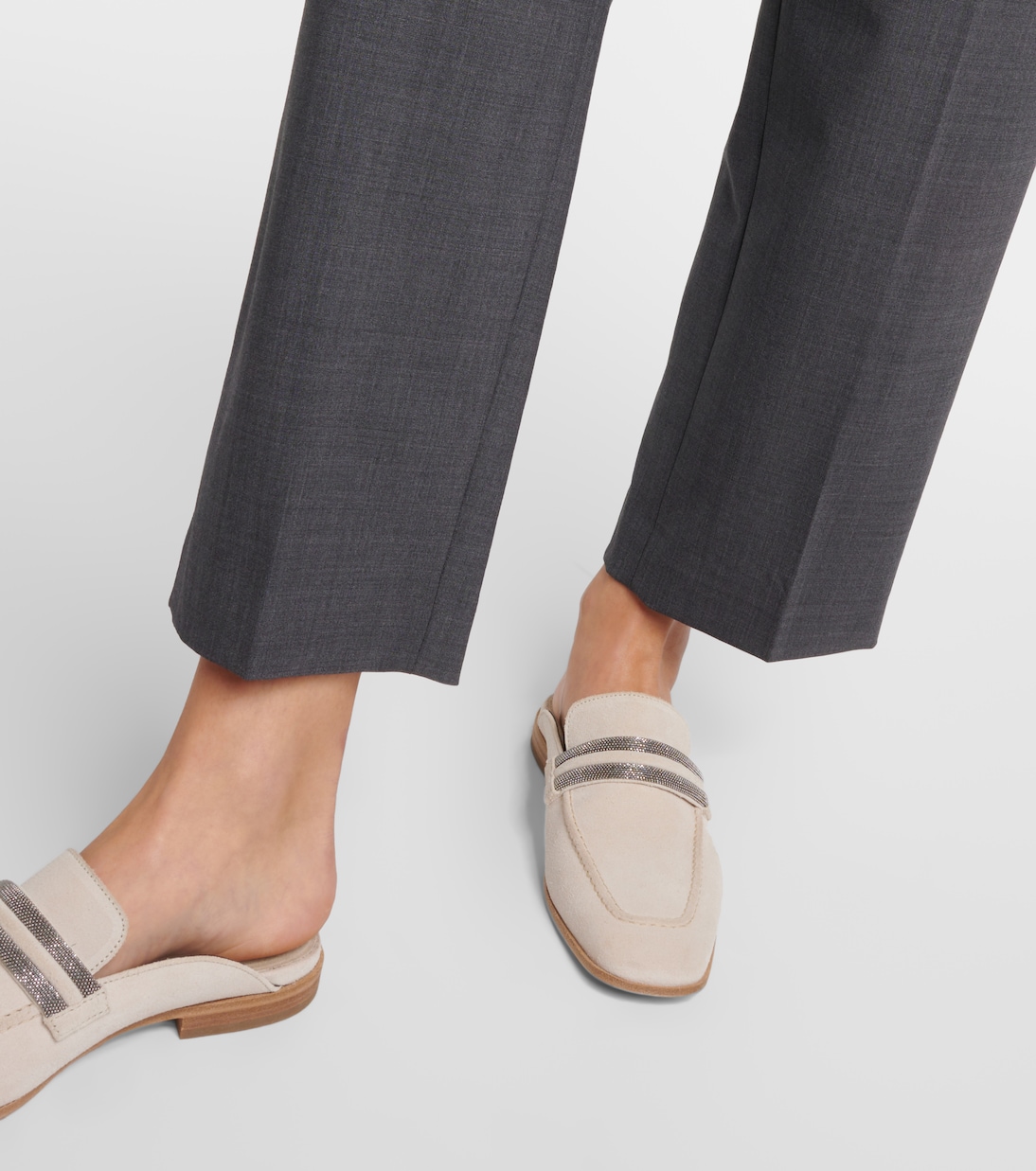 Pantaloni regular in misto lana | Brunello Cucinelli