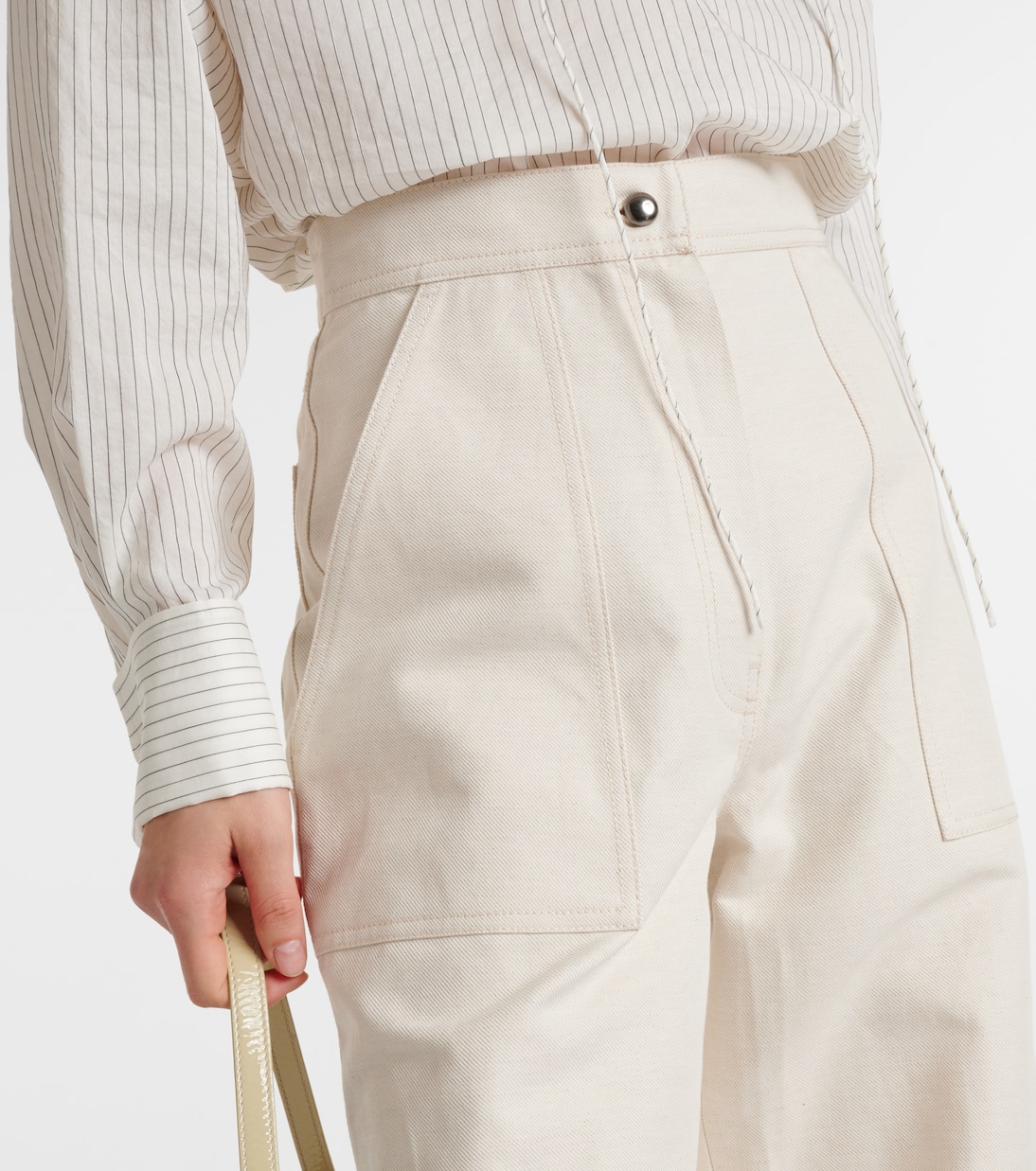 Oboli cotton and linen wide-leg pants | Max Mara