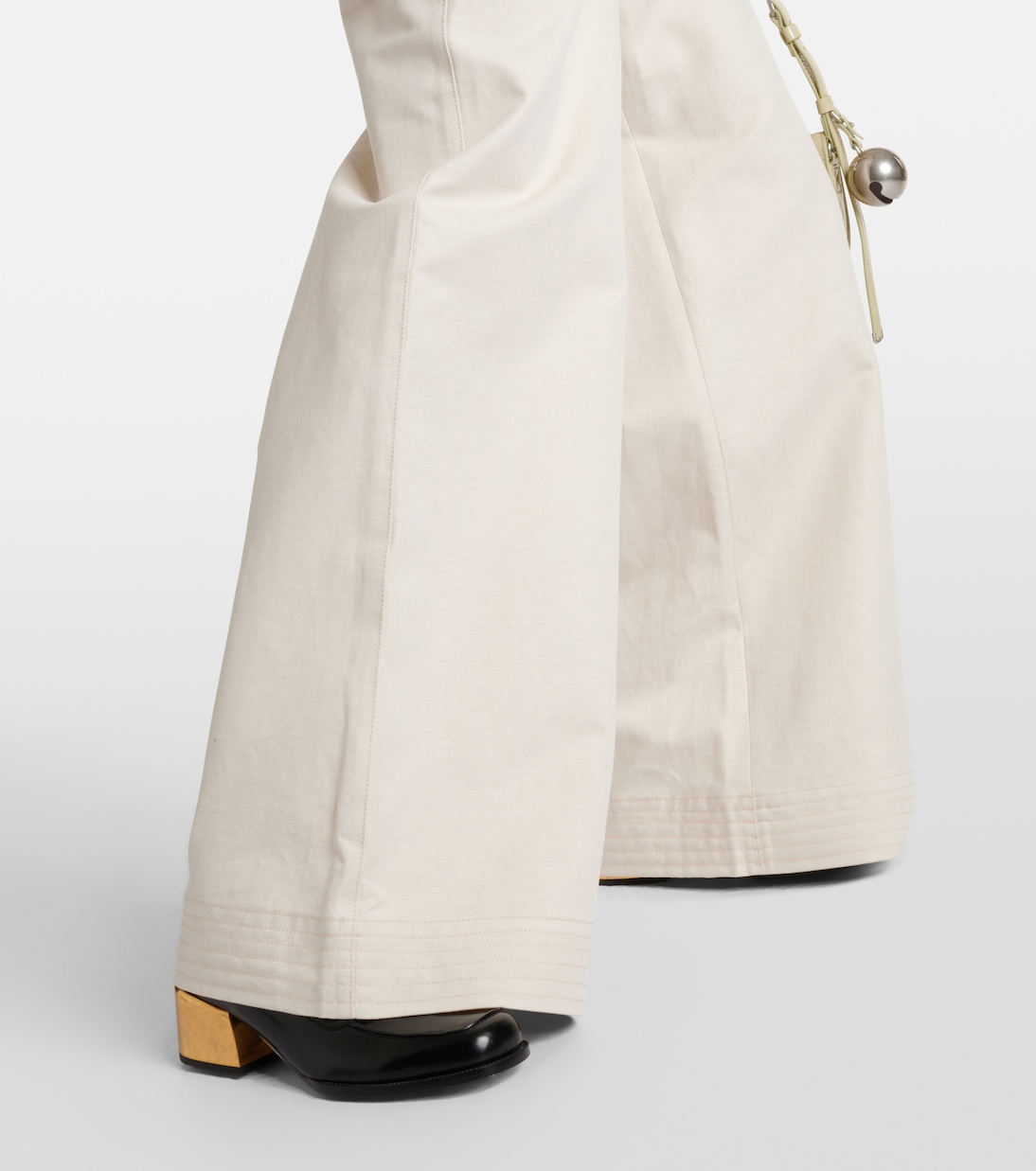 Oboli cotton and linen wide-leg pants | Max Mara