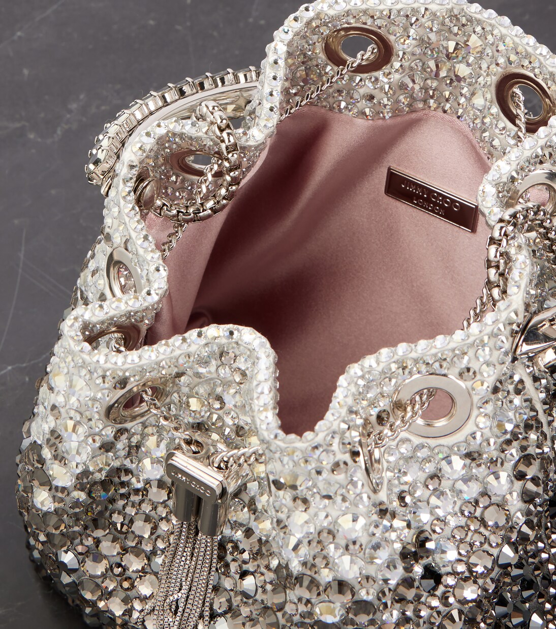 Bucket-Bag Bon Bon mit Kristallen | Jimmy Choo