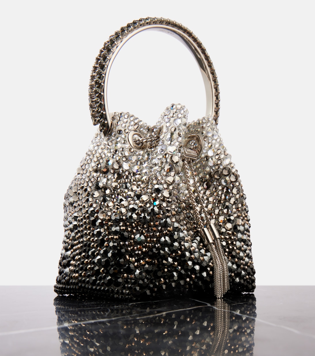 Bucket-Bag Bon Bon mit Kristallen | Jimmy Choo