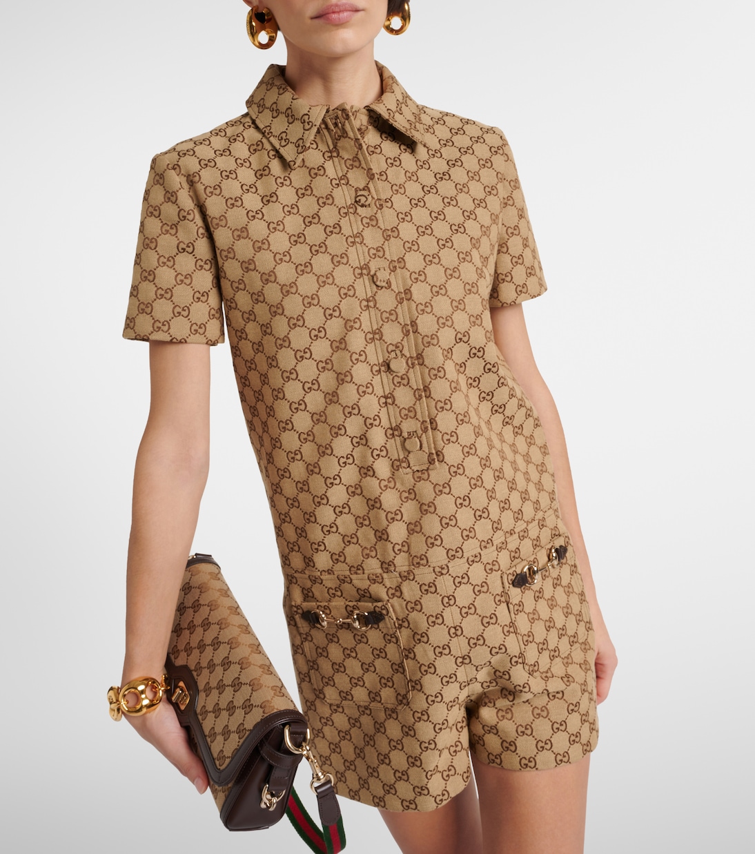 Mono en lona GG de algodón | Gucci