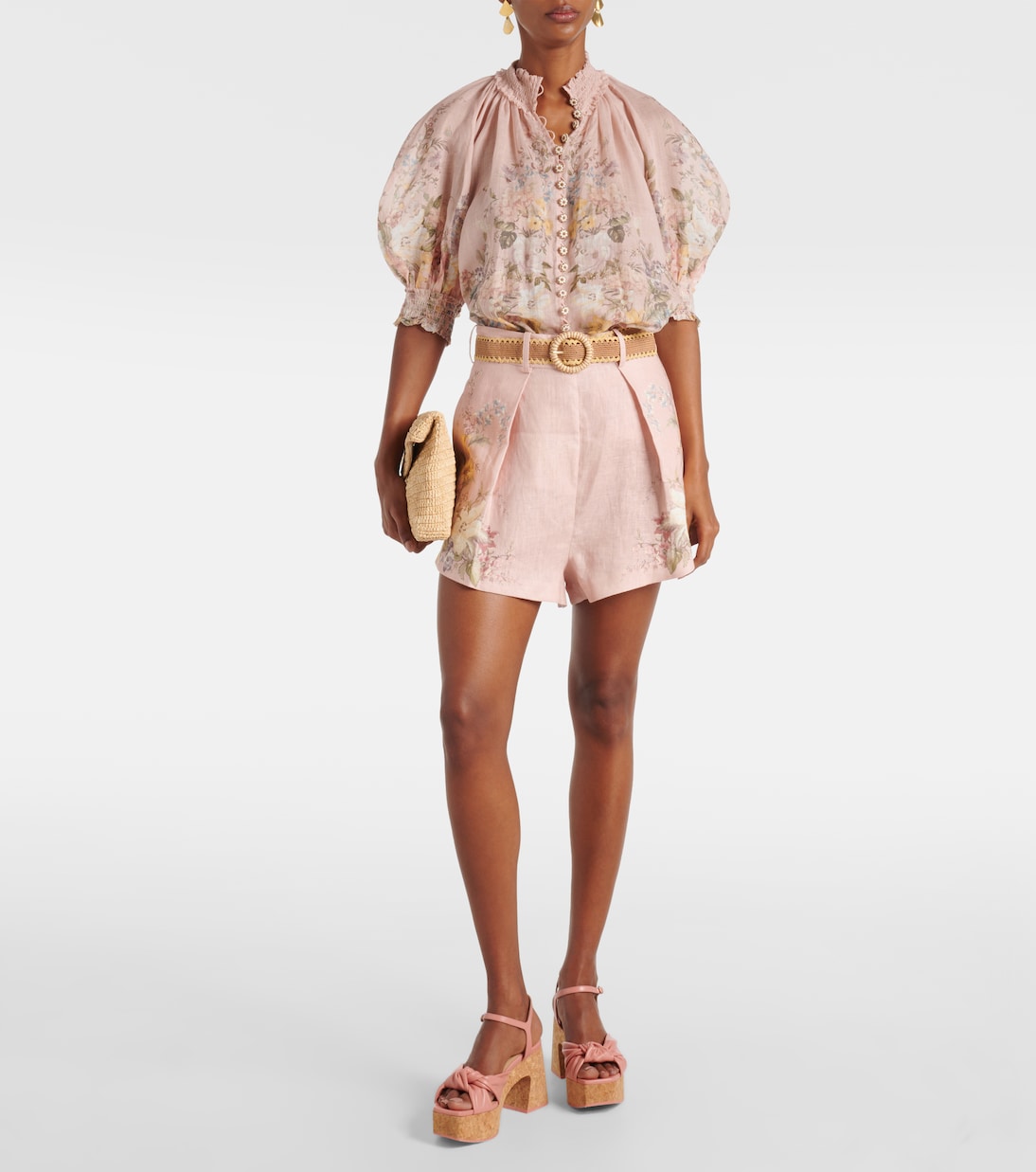 Heloise 95 leather platform sandals | Jimmy Choo