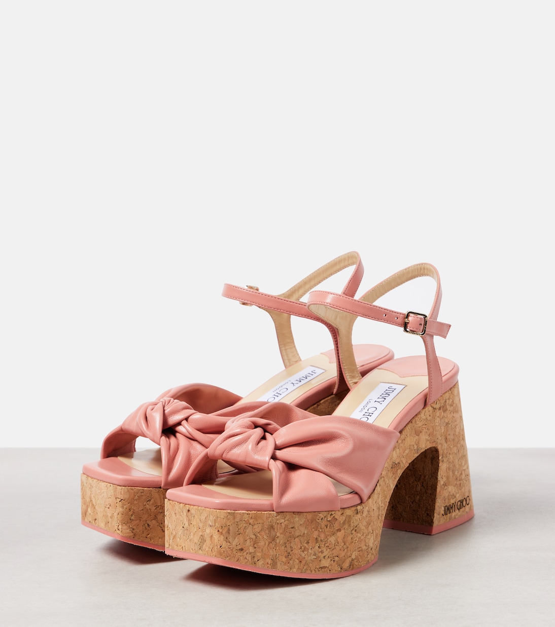 Heloise 95 leather platform sandals | Jimmy Choo