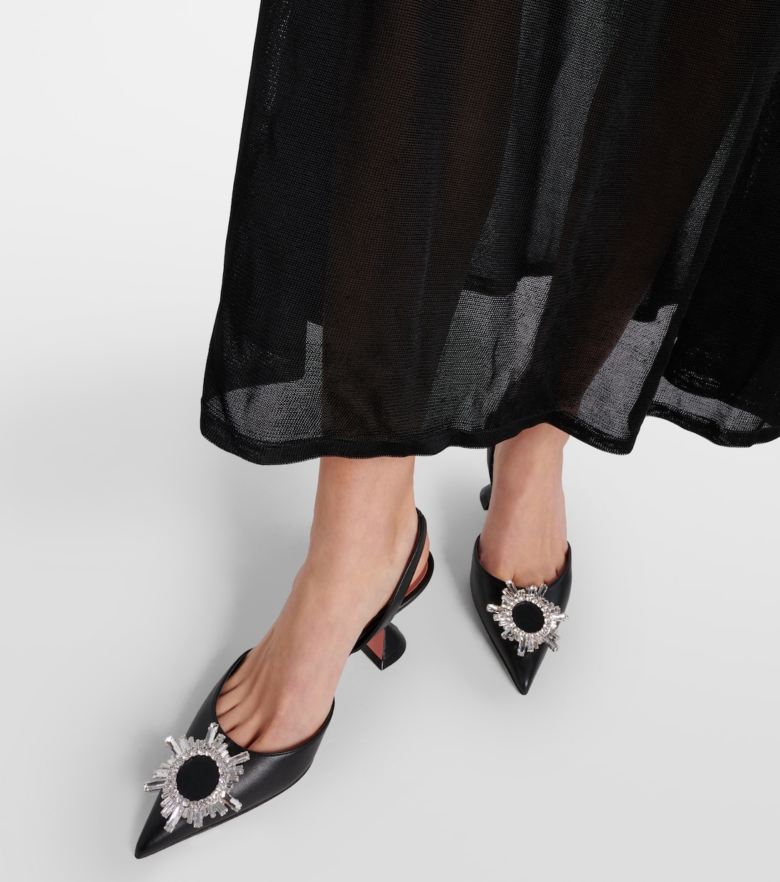 Escarpins Begum 70 en cuir | Amina Muaddi