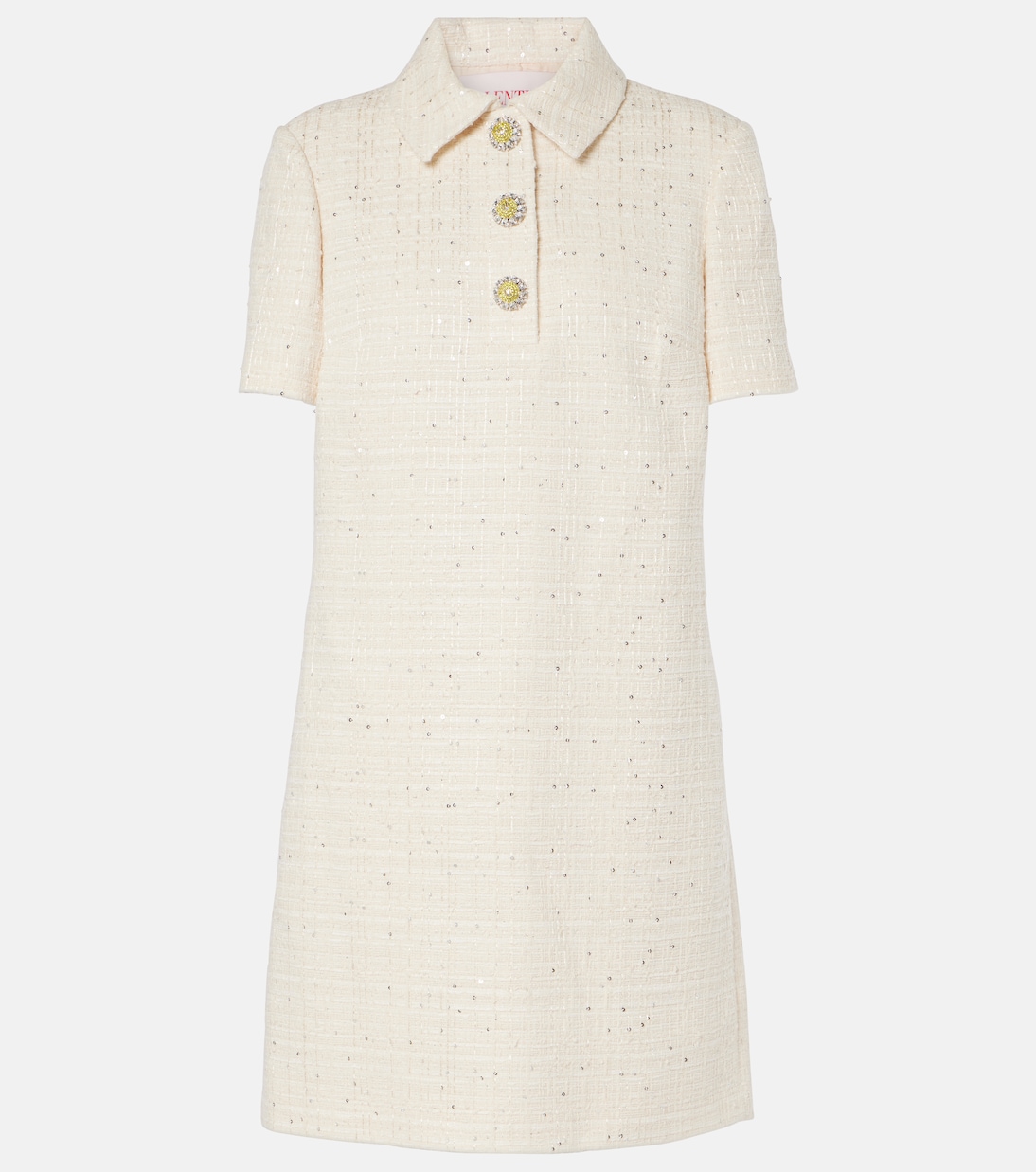 Abito corto in tweed di misto cotone | Valentino