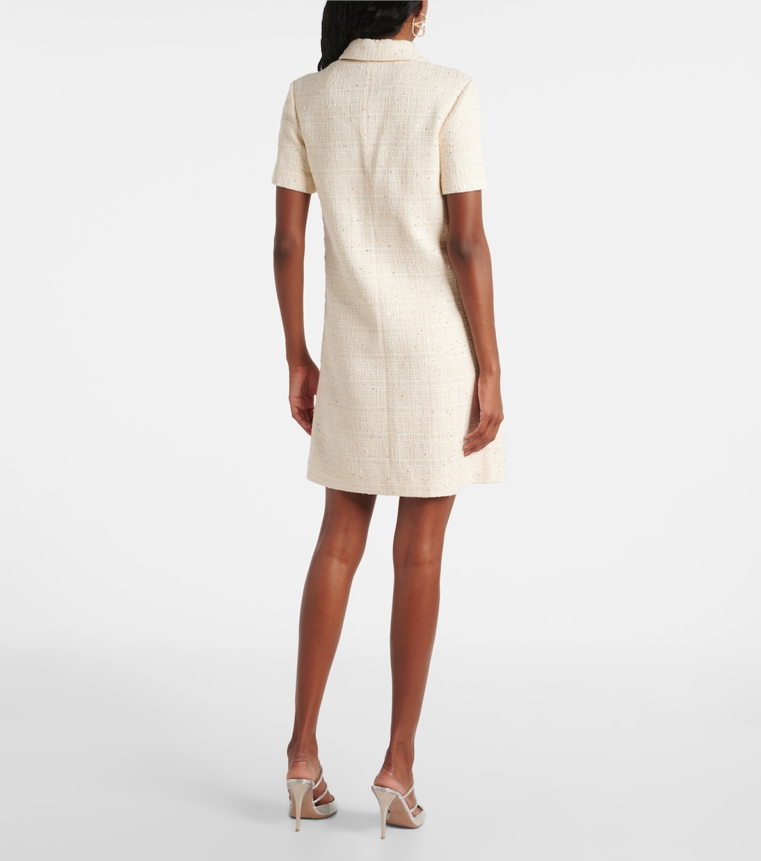Abito corto in tweed di misto cotone | Valentino