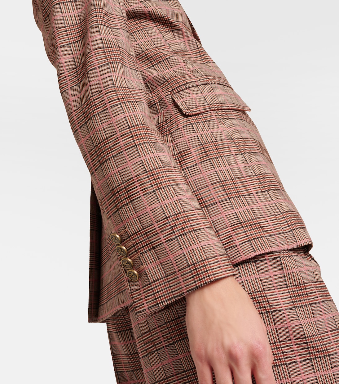 Checked wool-blend blazer | Etro