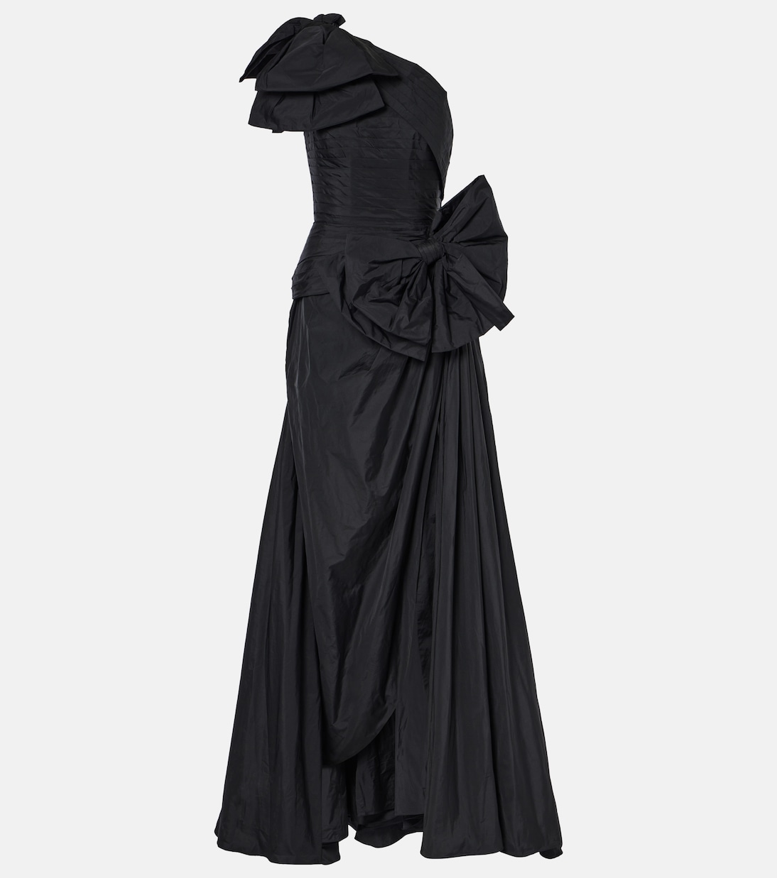 Abito lungo monospalla in taffetà | Elie Saab