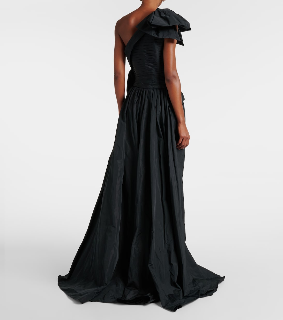 Abito lungo monospalla in taffetà | Elie Saab