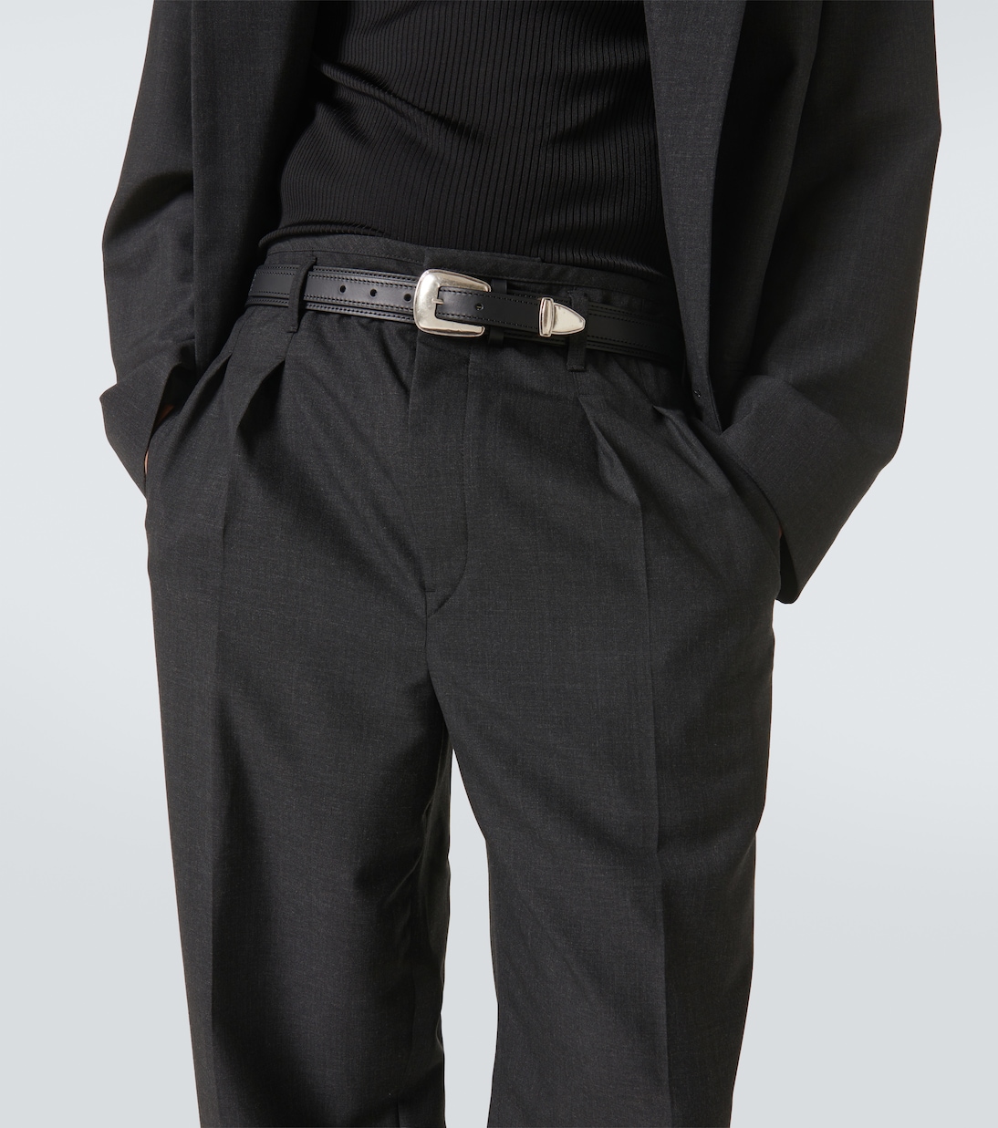 Minimal Western leather belt | Lemaire