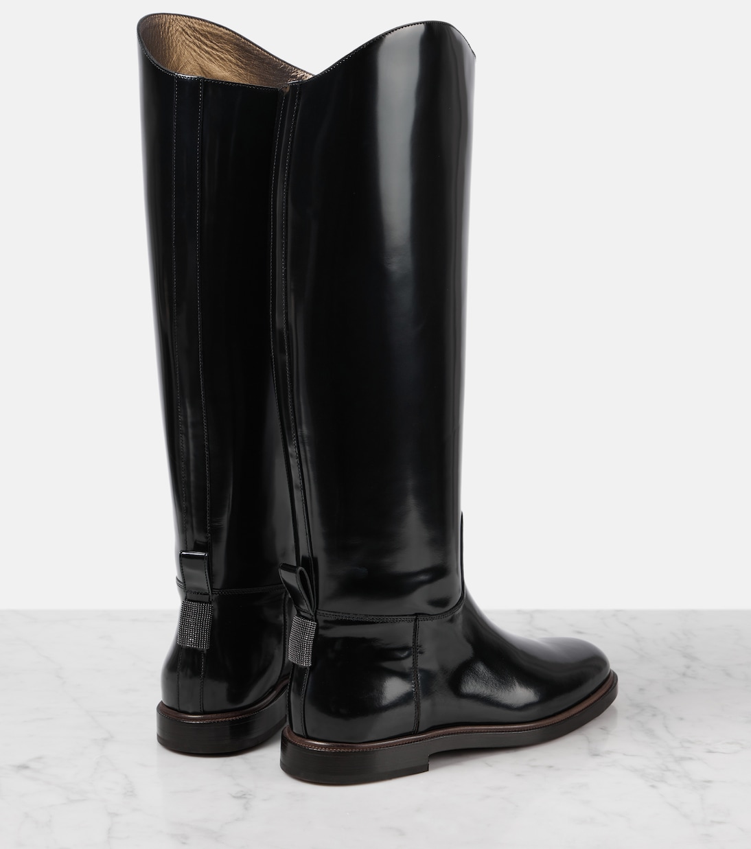 Botas altas de piel pulida | Brunello Cucinelli