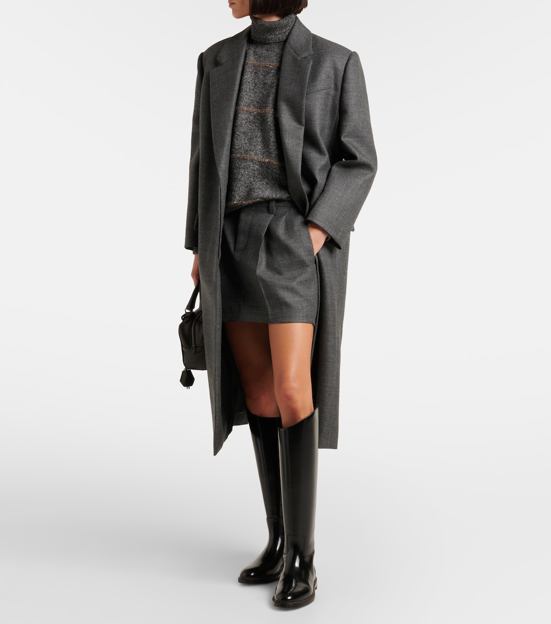 Botas altas de piel pulida | Brunello Cucinelli