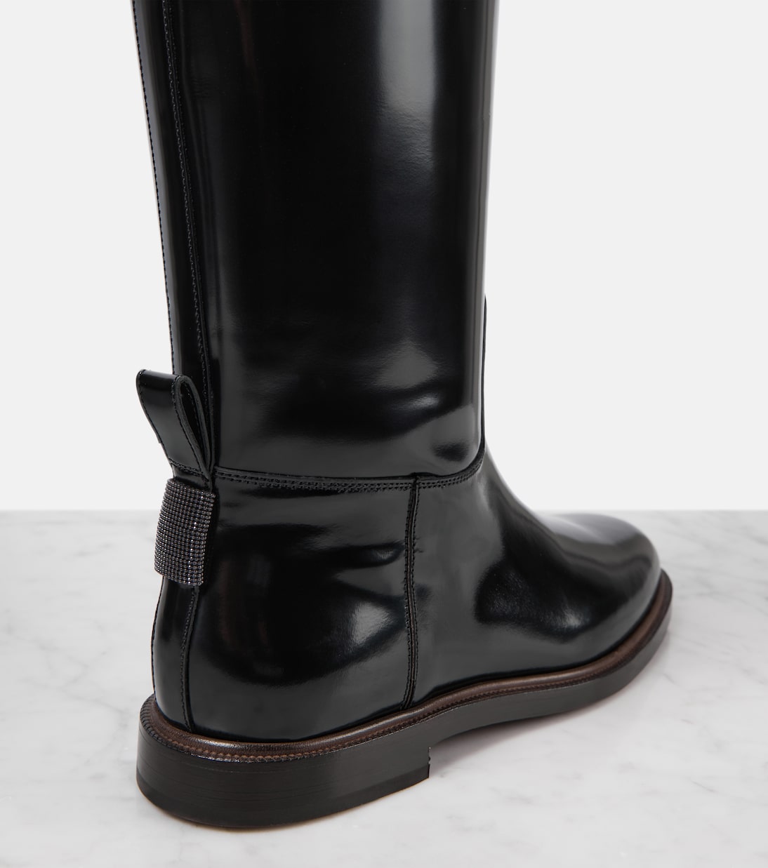 Botas altas de piel pulida | Brunello Cucinelli