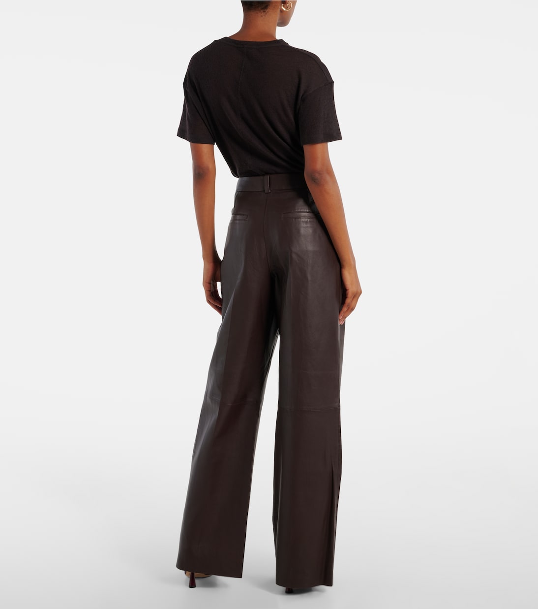 Illustration leather wide-leg pants | Zimmermann