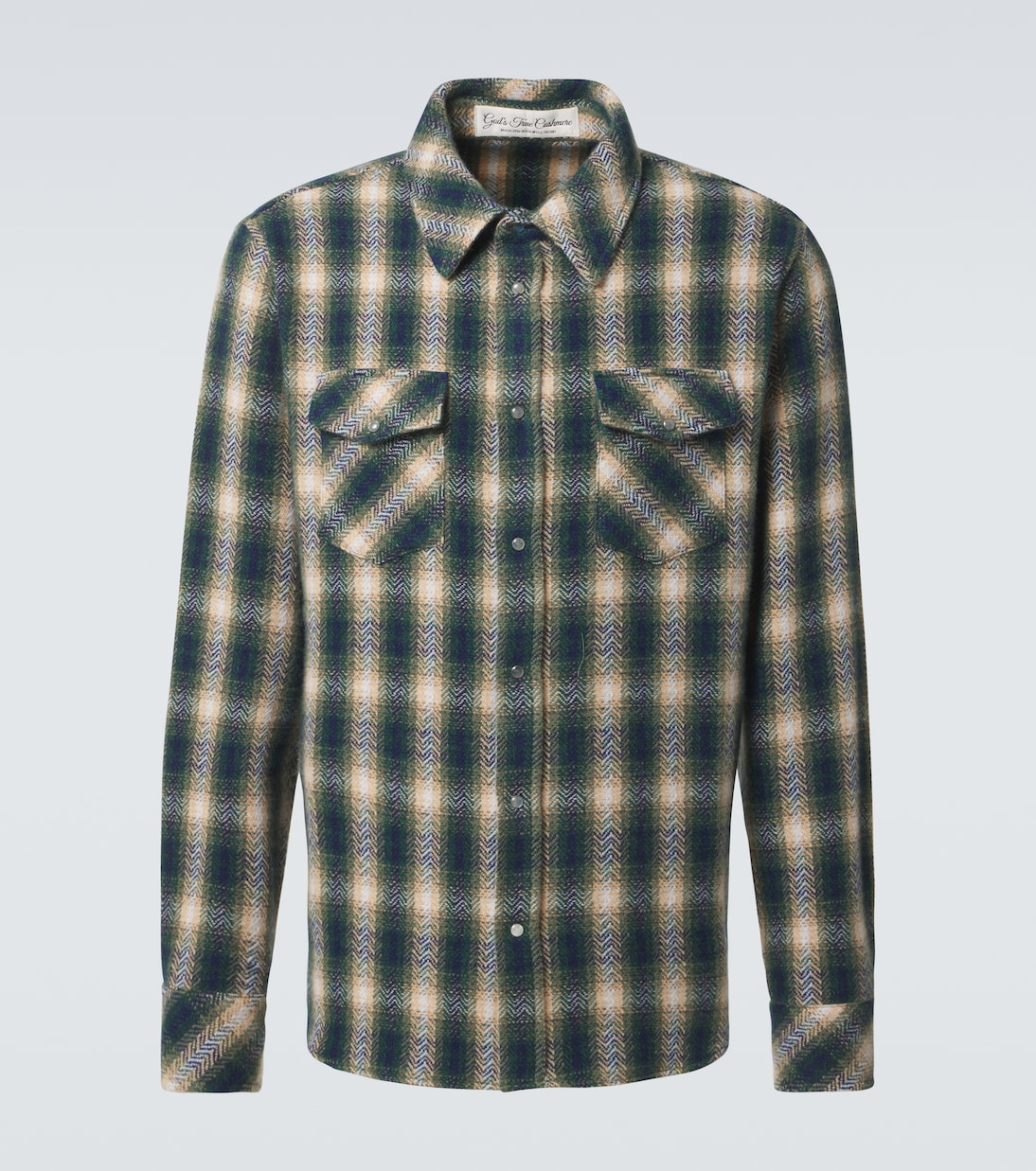 Camicia in tartan di cashmere | God's True Cashmere