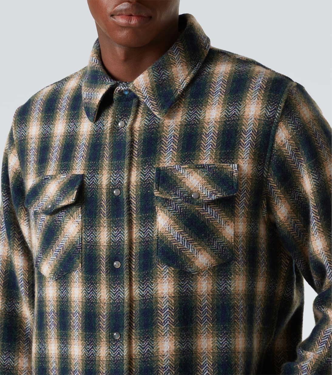 Camicia in tartan di cashmere | God's True Cashmere