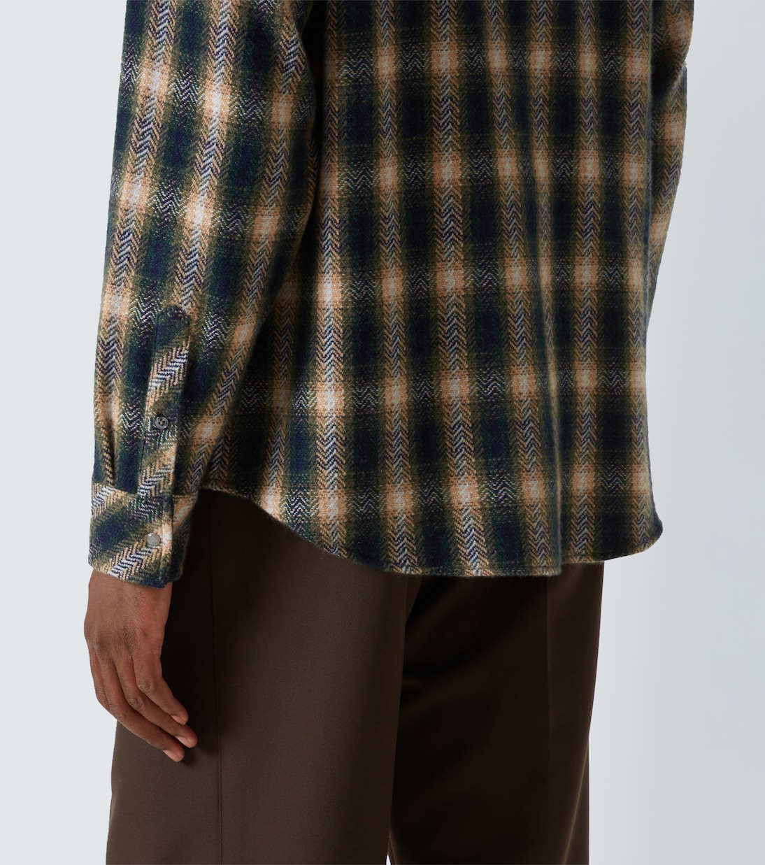 Camicia in tartan di cashmere | God's True Cashmere