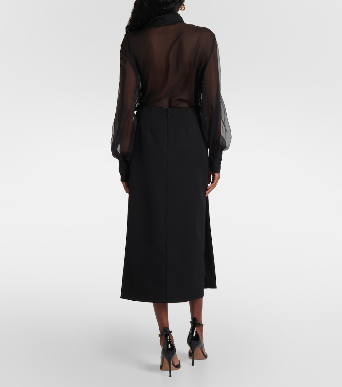Jupe crayon en laine vierge | Valentino