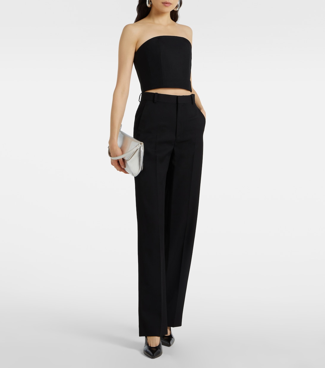 Pantalon droit en laine vierge | Wardrobe.NYC