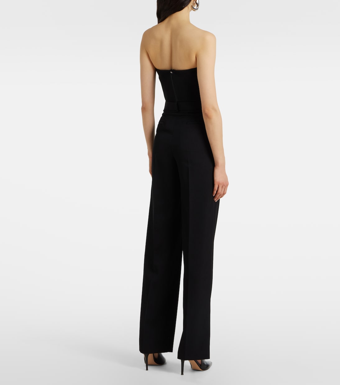 Pantalon droit en laine vierge | Wardrobe.NYC