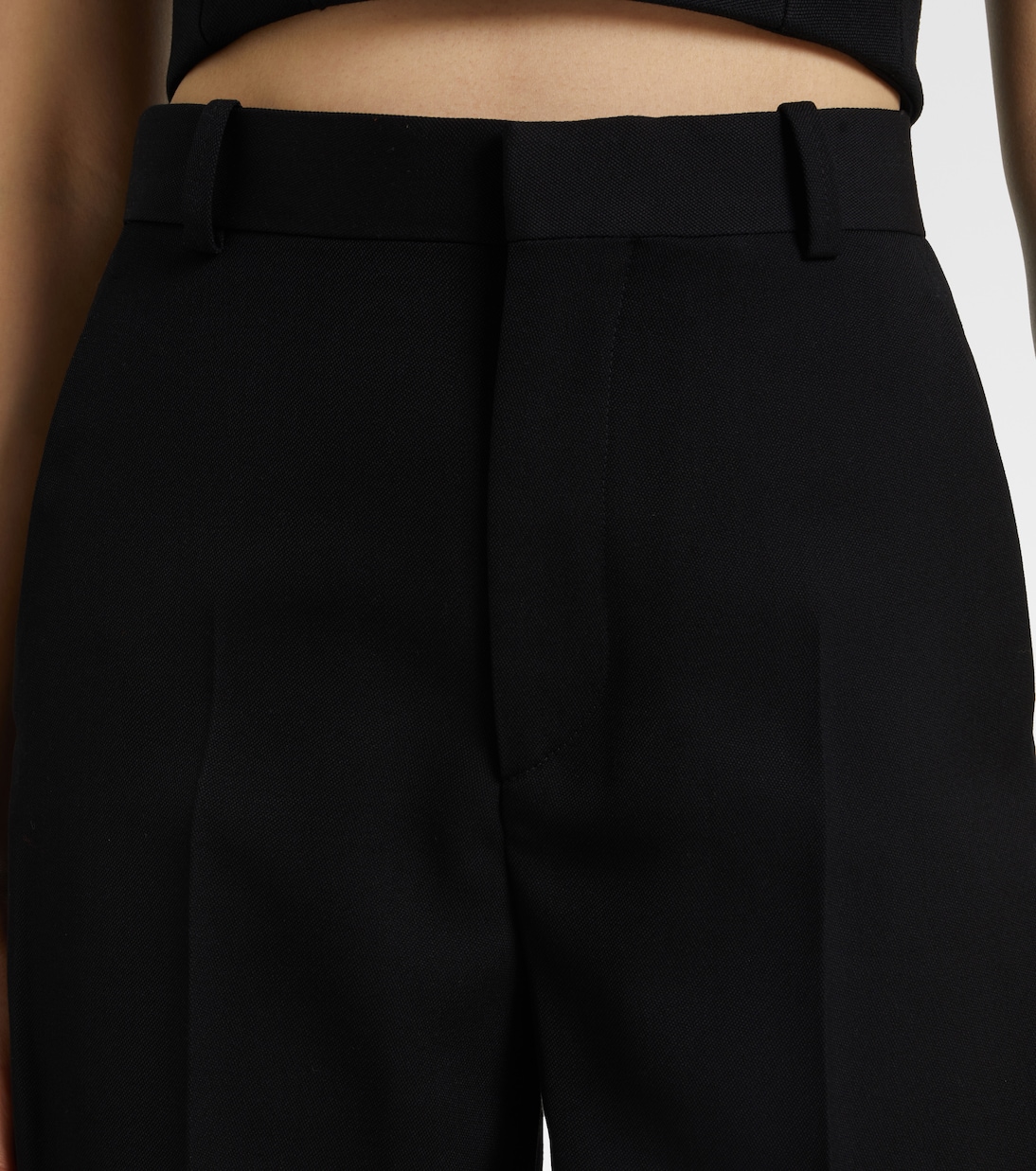 Pantalon droit en laine vierge | Wardrobe.NYC