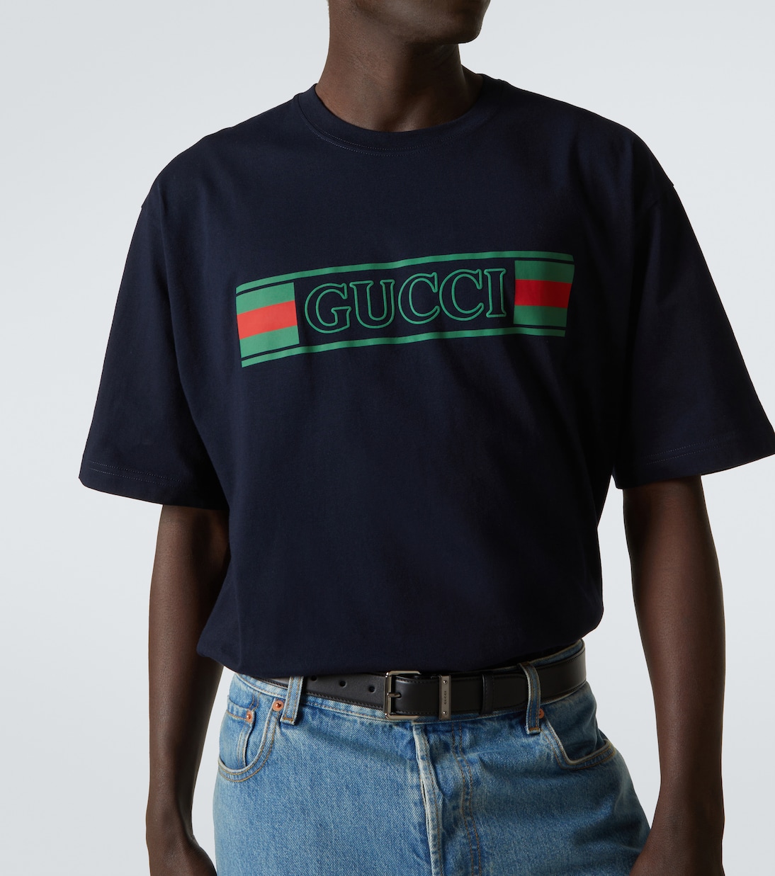 Camiseta de jersey de algodón con logo | Gucci