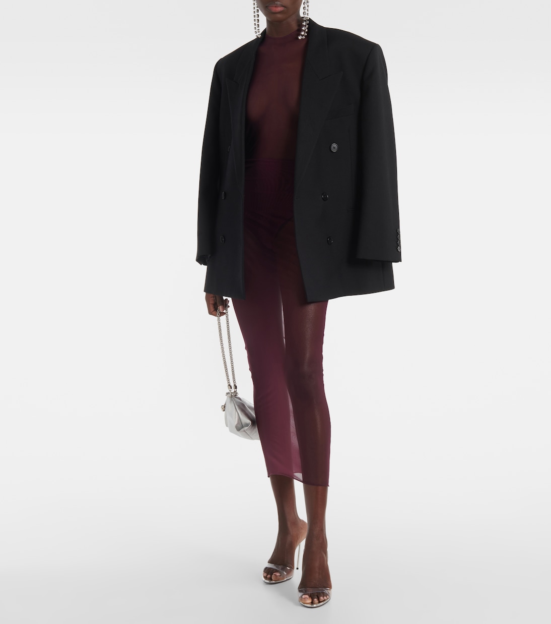 Abito midi in mesh | Alex Perry