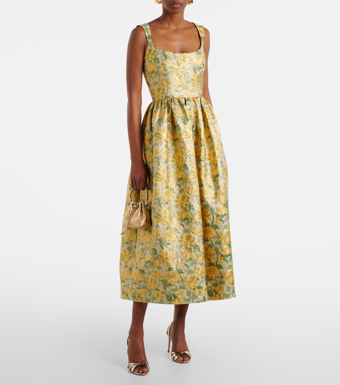 Abito lungo in jacquard lamé | Markarian