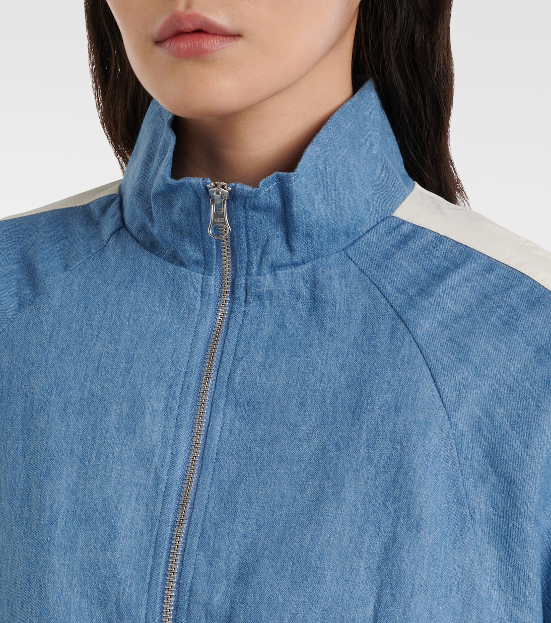 Oracle Elias hemp and cotton chambray track jacket | The Upside