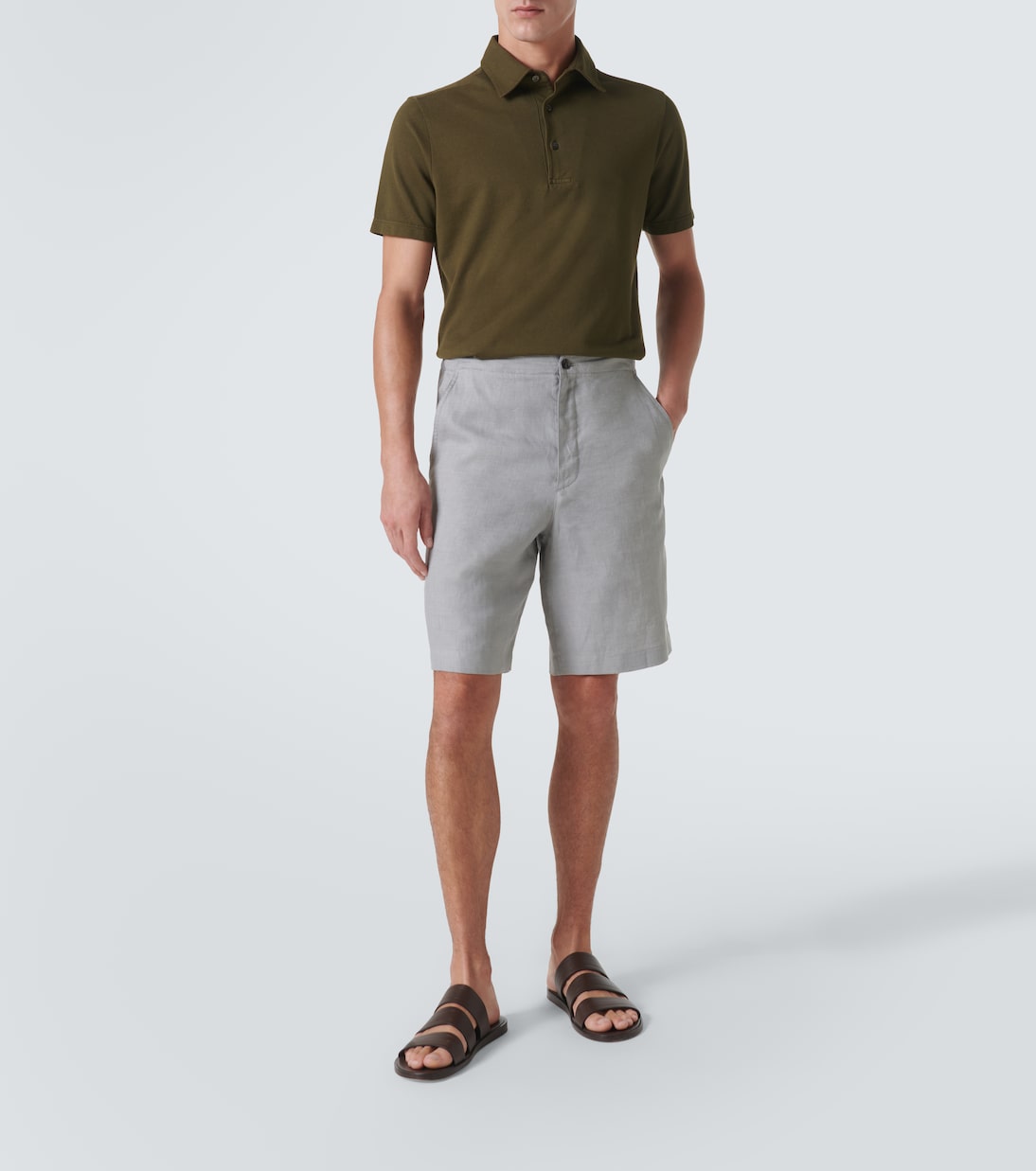 Bermuda-Shorts Nolan aus Flachs | Loro Piana