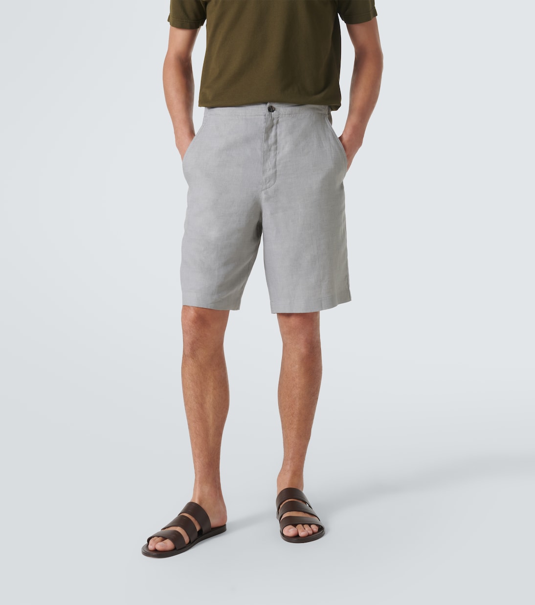 Bermuda-Shorts Nolan aus Flachs | Loro Piana