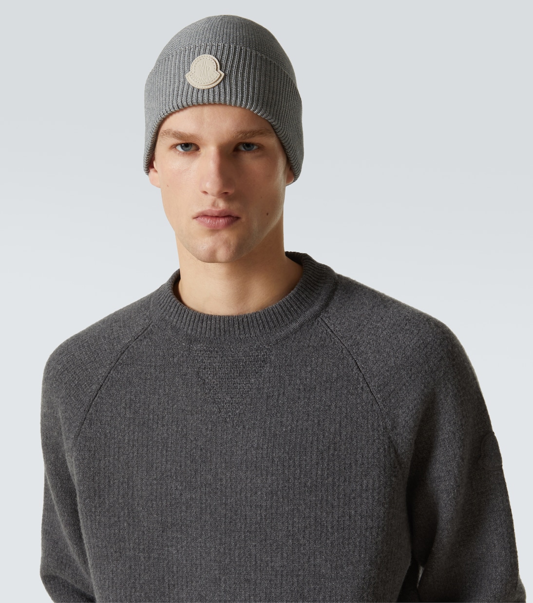 Berretto in cashmere e cotone con logo | Moncler